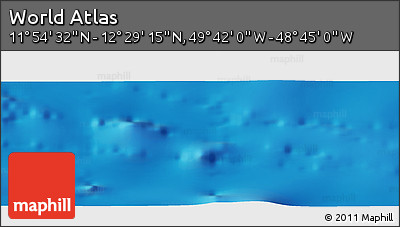 Physical Panoramic Map of the Area around 12° 11' 54" N, 49° 13' 30" W