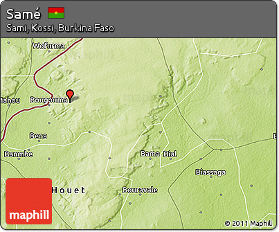 Physical 3D Map of Samé
