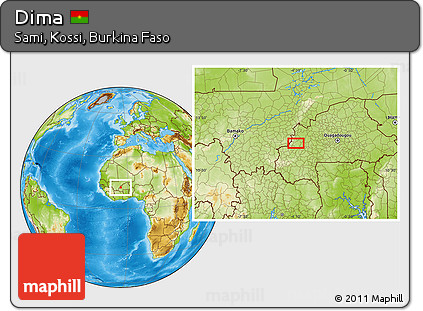 Physical Location Map of Dima