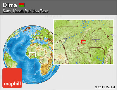 Physical Location Map of Dima