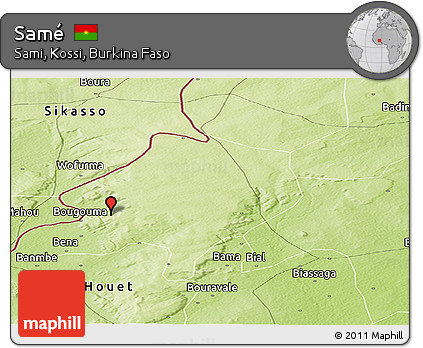 Physical Panoramic Map of Samé