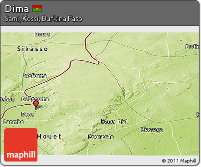 Physical Panoramic Map of Dima