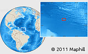 Shaded Relief Location Map of the area around 12° 11' 54" N, 50° 4' 30" W