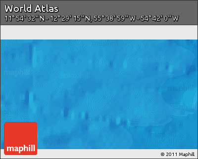 Political 3D Map of the Area around 12° 11' 54" N, 55° 10' 29" W