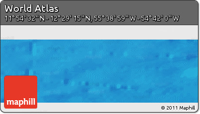 Physical Panoramic Map of the Area around 12° 11' 54" N, 55° 10' 29" W