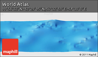 Physical Panoramic Map of the Area around 12° 11' 54" N, 57° 1' 29" E