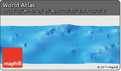 Physical Panoramic Map of the Area around 12° 11' 54" N, 57° 1' 29" E