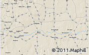 Shaded Relief Map of the area around 12° 11' 54" N, 5° 10' 30" E