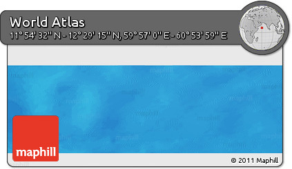 Physical Panoramic Map of the Area around 12° 11' 54" N, 60° 25' 29" E