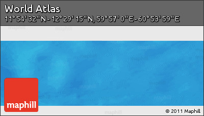 Physical Panoramic Map of the Area around 12° 11' 54" N, 60° 25' 29" E