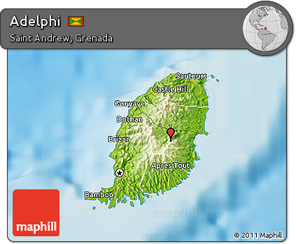 Physical 3D Map of Adelphi