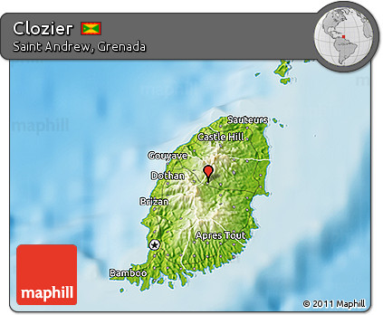 Physical 3D Map of Clozier
