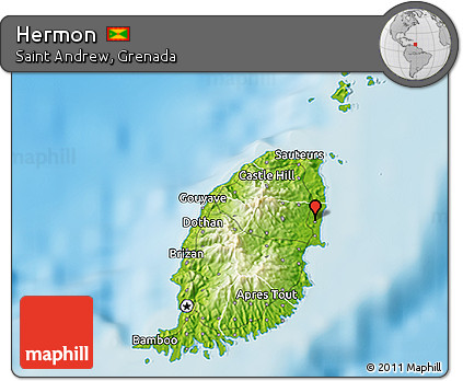 Physical 3D Map of Hermon