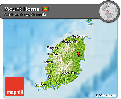 Physical 3D Map of Mount Horne