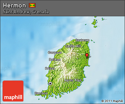 Physical 3D Map of Hermon