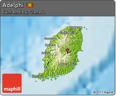 Physical 3D Map of Adelphi