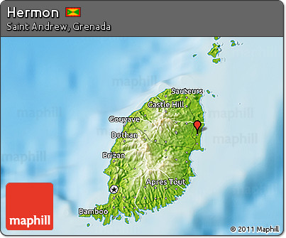 Physical 3D Map of Hermon