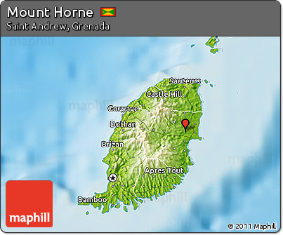 Physical 3D Map of Mount Horne