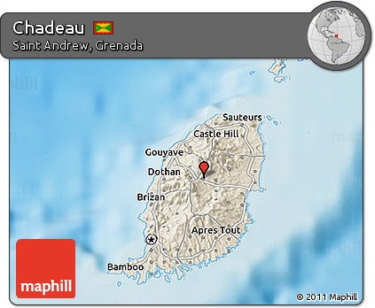 Shaded Relief 3D Map of Chadeau