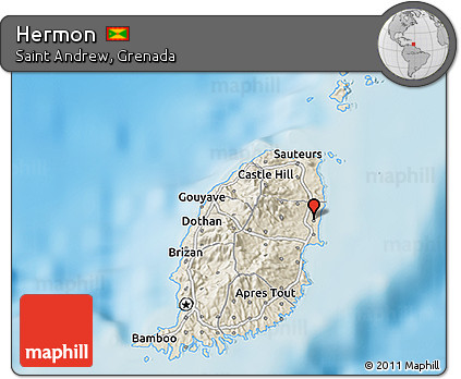 Shaded Relief 3D Map of Hermon