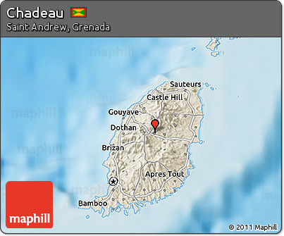 Shaded Relief 3D Map of Chadeau