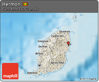 Shaded Relief 3D Map of Hermon