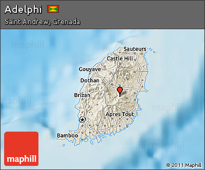 Shaded Relief 3D Map of Adelphi
