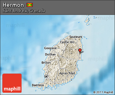 Shaded Relief 3D Map of Hermon