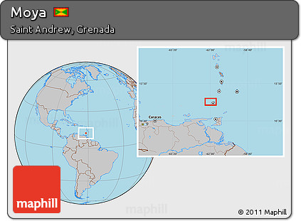 Gray Location Map of Moya