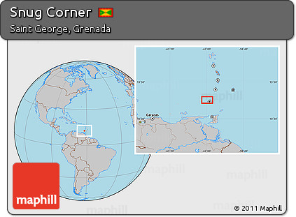 Gray Location Map of Snug Corner