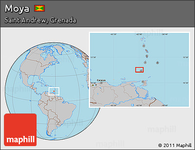 Gray Location Map of Moya