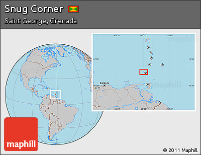 Gray Location Map of Snug Corner