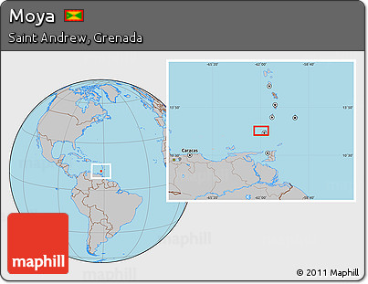 Gray Location Map of Moya