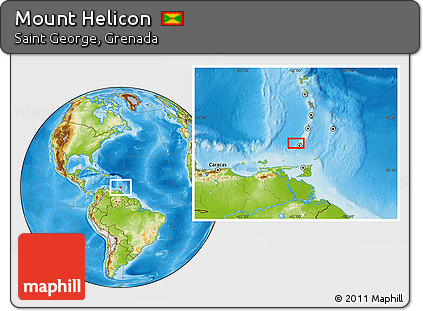 Physical Location Map of Mount Helicon