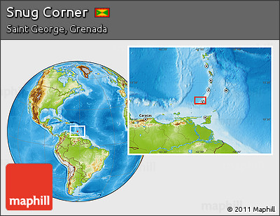 Physical Location Map of Snug Corner