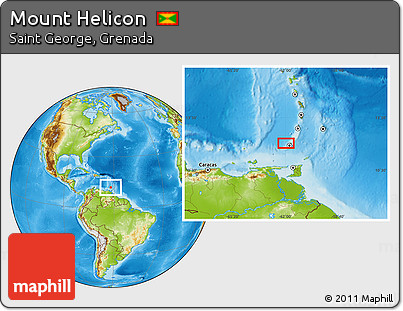 Physical Location Map of Mount Helicon