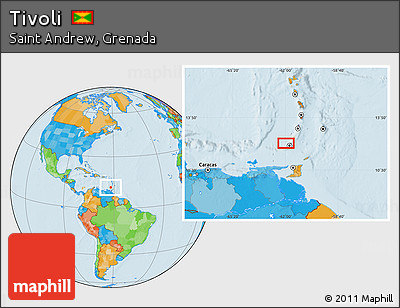 Political Location Map of Tivoli