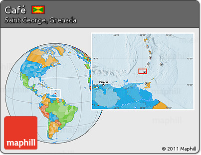 Political Location Map of Café