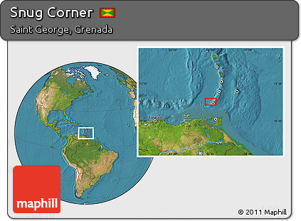 Satellite Location Map of Snug Corner
