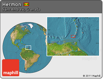 Satellite Location Map of Hermon