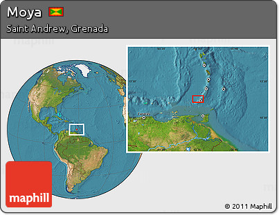 Satellite Location Map of Moya