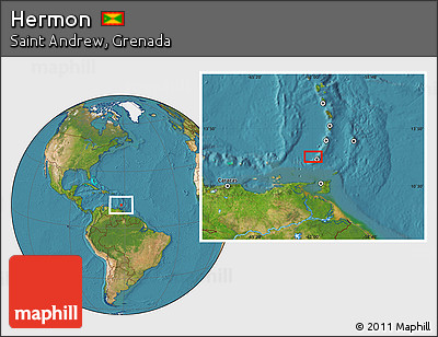 Satellite Location Map of Hermon