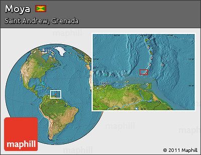 Satellite Location Map of Moya