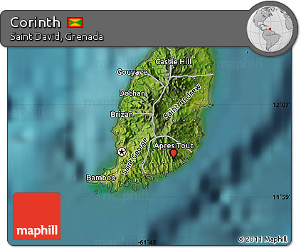 Satellite Map of Corinth