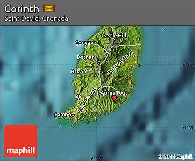 Satellite Map of Corinth