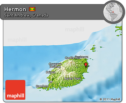 Physical Panoramic Map of Hermon