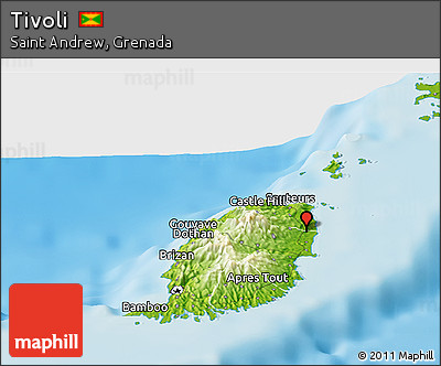 Physical Panoramic Map of Tivoli