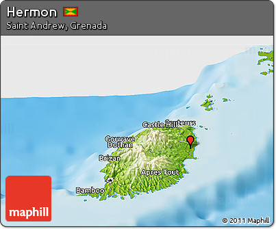 Physical Panoramic Map of Hermon