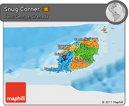 Political Panoramic Map of Snug Corner