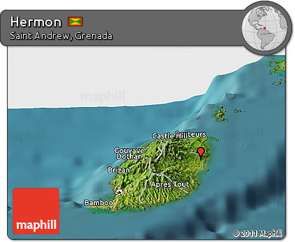 Satellite Panoramic Map of Hermon